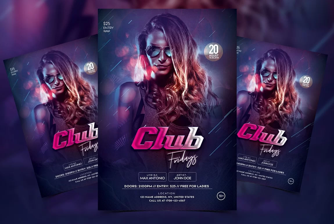 Friday Party Free PSD Flyer Template
