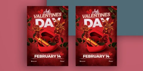 Anti-Valentine Day Free PSD Flyer Template
