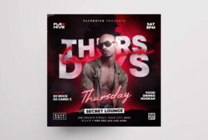Free Artist DJ Party Flyer Template (PSD)